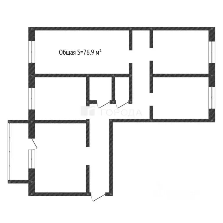 4-к кв. Кемеровская область, Новокузнецк ул. Чернышова, 2 (76.9 м) - Фото 2
