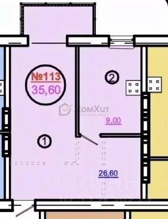1-к кв. Крым, Евпатория ул. Чапаева, 99 (36.0 м) - Фото 2