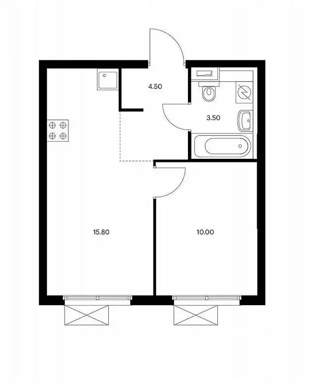 2-к кв. Москва ул. Римского-Корсакова, 11к11 (38.0 м) - Фото 2