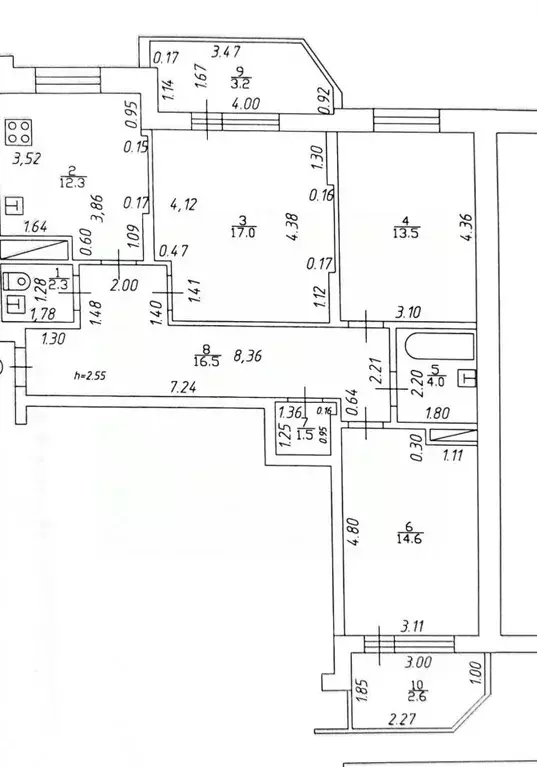3-к кв. Татарстан, Казань ул. Хади Такташа, 121 (81.7 м) - Фото 2
