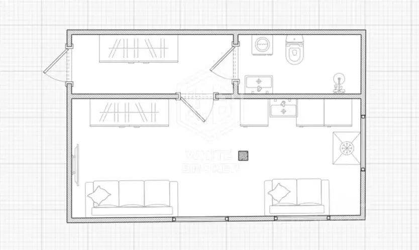 Студия Севастополь с. Орловка, ш. Качинское, 35/41 (25.2 м) - Фото 2