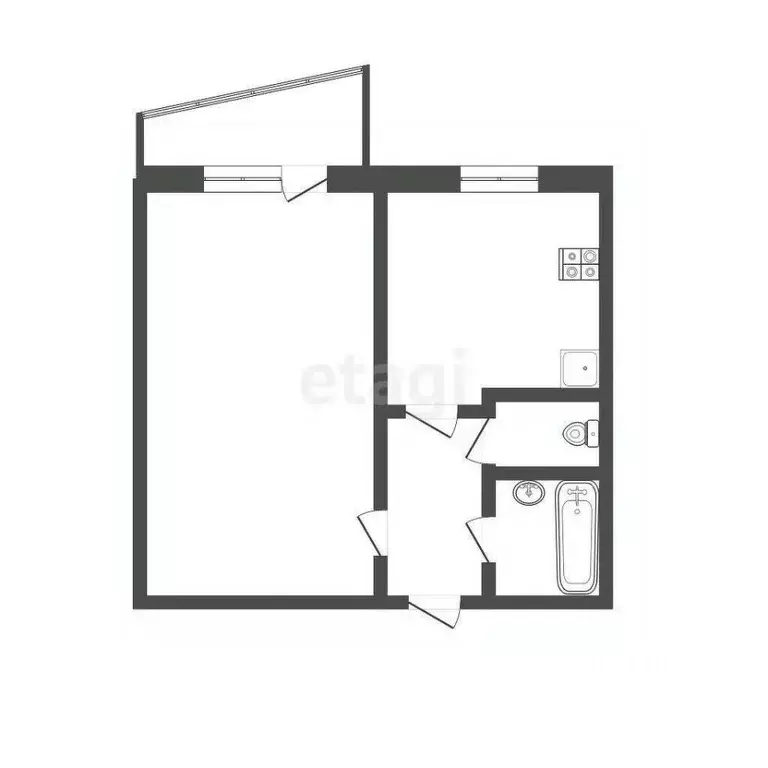 1-к кв. Тюменская область, Тюмень Профсоюзная ул., 30 (33.6 м) - Фото 2