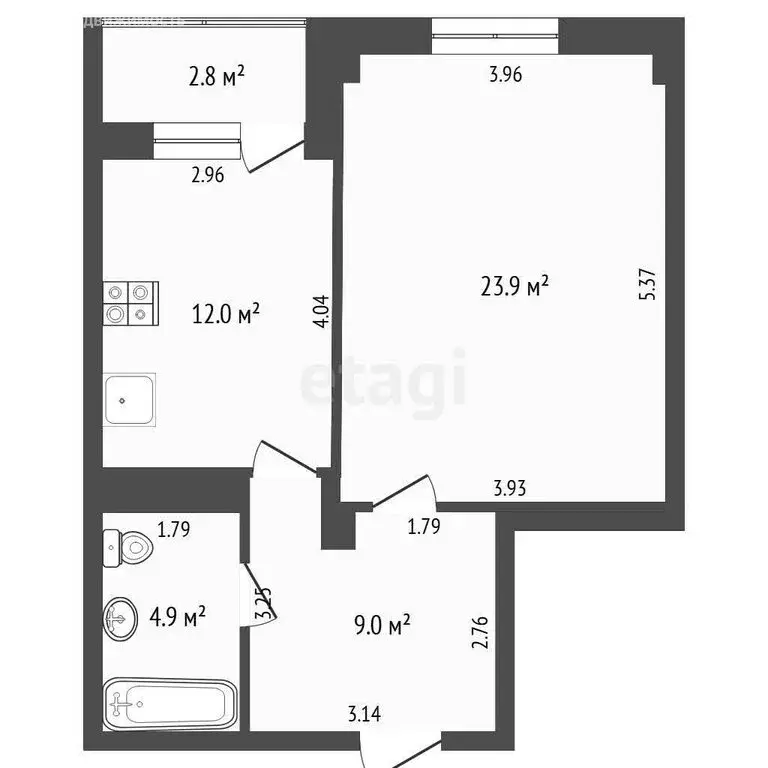 1-комнатная квартира: Тюмень, Вересковая улица, 11 (50 м) - Фото 1