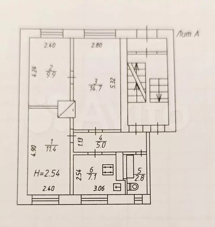 3-к. квартира, 50,9 м, 1/2 эт. - Фото 0