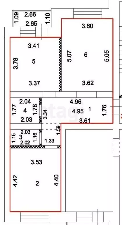 2-комнатная квартира: село Белый Яр, улица Перминова, 115 (63.4 м) - Фото 1
