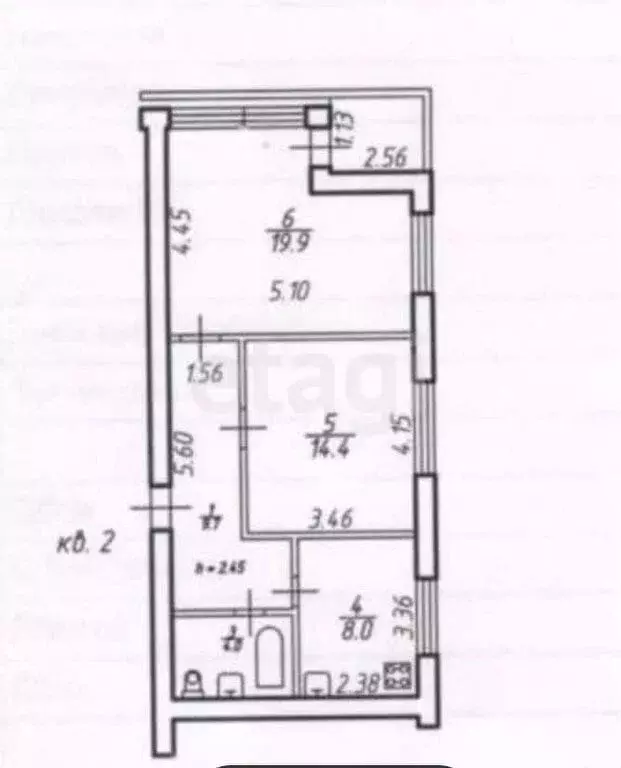 2-комнатная квартира: Ставрополь, улица Мира, 283 (59 м) - Фото 0