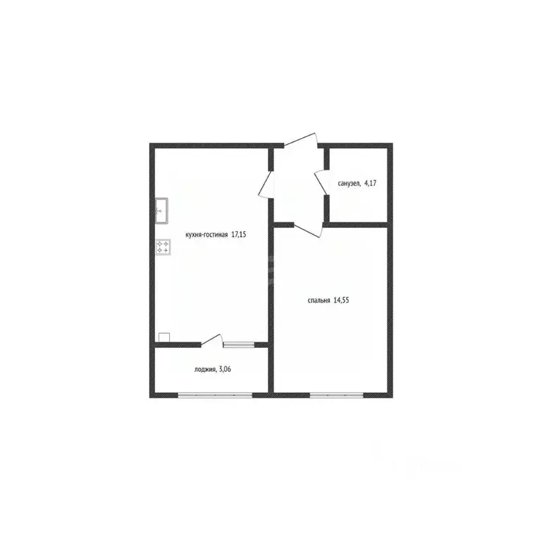 1-к кв. Курская область, Курск Соловьиная ул., 57 (40.7 м) - Фото 1