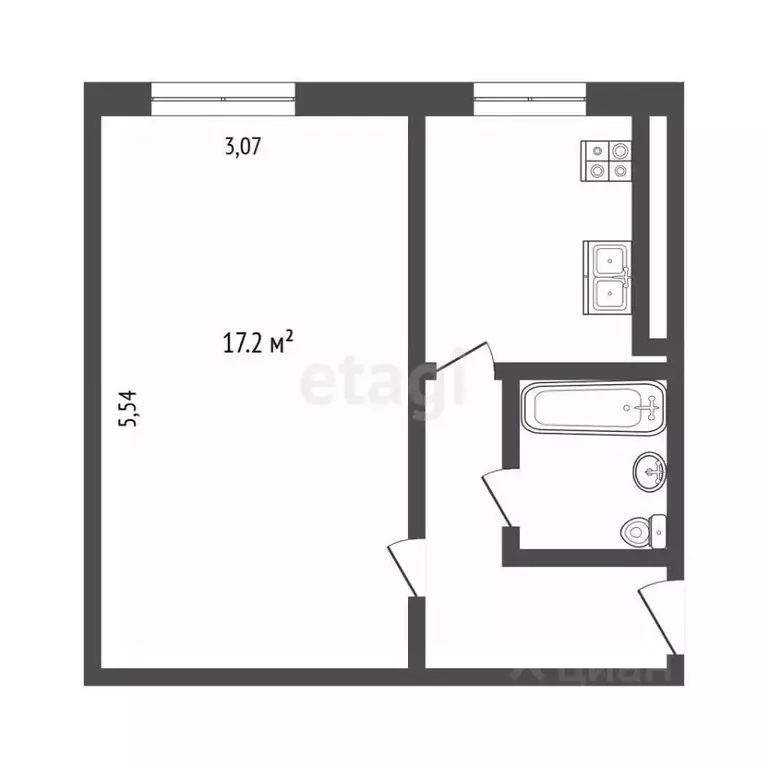 1-к кв. Ярославская область, Ярославль ул. Большие Полянки, 17 (32.0 ... - Фото 1