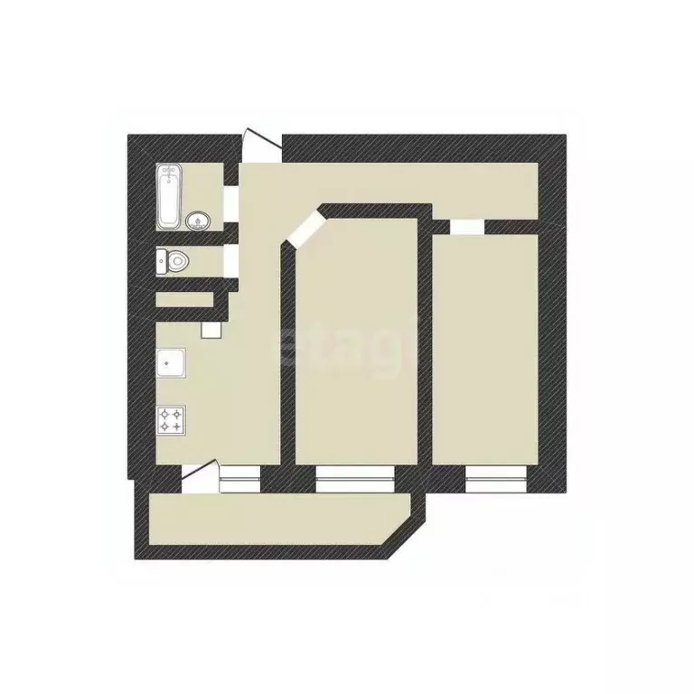 2-к кв. Смоленская область, Смоленск Кловская ул., 11А (62.7 м) - Фото 2