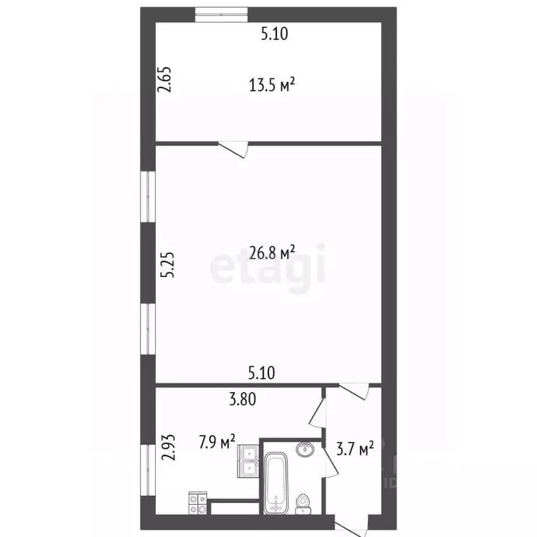 2-к кв. Ленинградская область, Кировск ул. Победы, 5 (54.1 м) - Фото 2