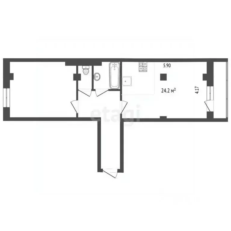 1-к кв. Ханты-Мансийский АО, Сургут Югорская ул., 17 (60.5 м) - Фото 0