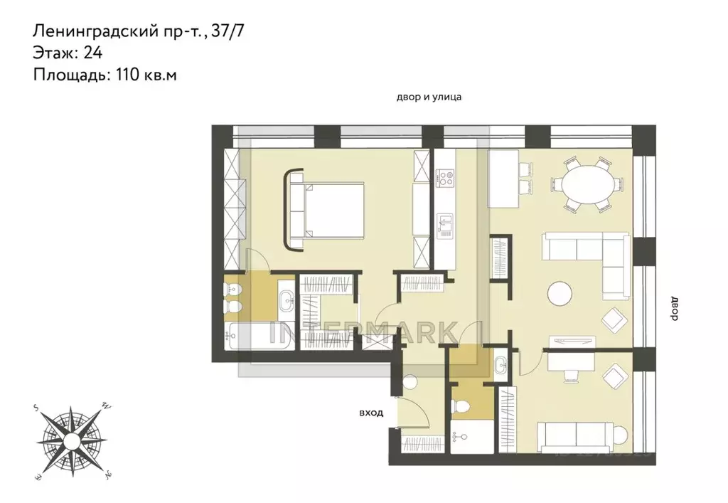 3-к кв. Москва Ленинградский просп., 37/7 (110.0 м) - Фото 2