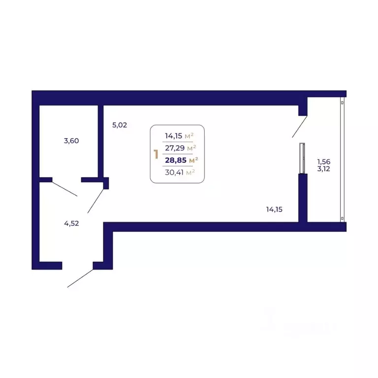 1-к кв. Башкортостан, Уфа Затон-Восточный жилрайон, Паруса жилой ... - Фото 1