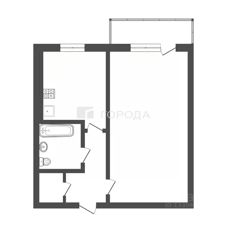 1-к кв. Кемеровская область, Новокузнецк ул. Лазо, 2 (31.0 м) - Фото 2
