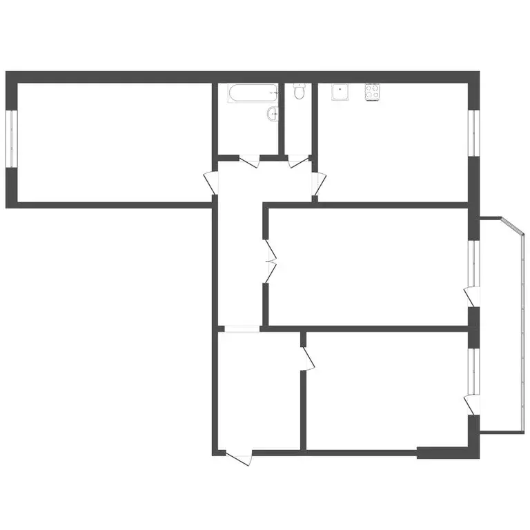 3-комнатная квартира: Тюмень, улица Пермякова, 76к2 (90.9 м) - Фото 1