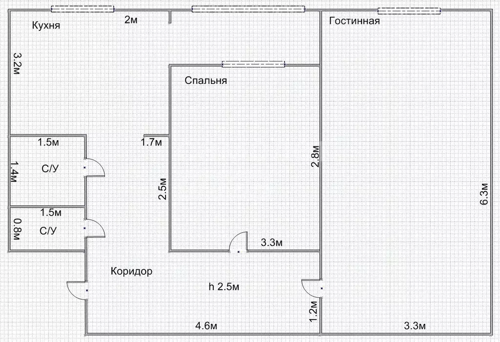 2-к кв. Дагестан, Дербент ул. Генерала Сеидова, 18 (52.0 м) - Фото 2