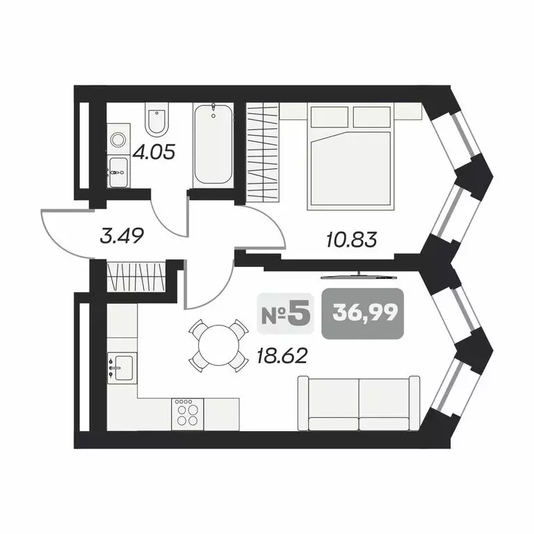 1-комнатная квартира: Новосибирск, площадь Карла Маркса (36.99 м) - Фото 0
