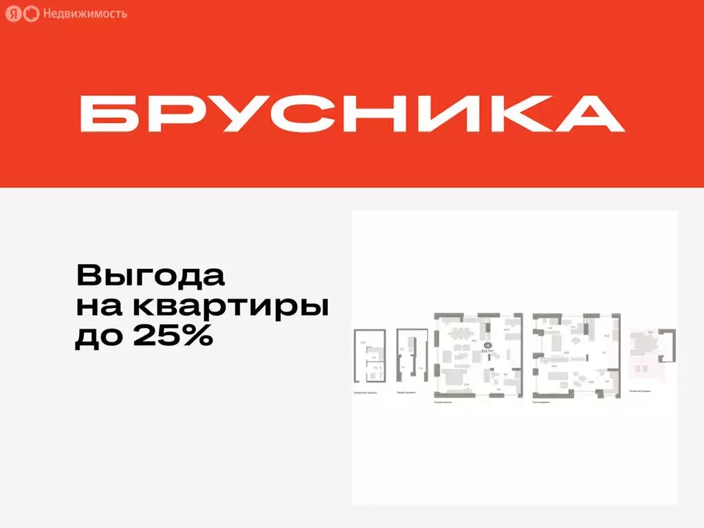 4-комнатная квартира: Тюмень, улица Муравленко, 9/2 (213.68 м) - Фото 0