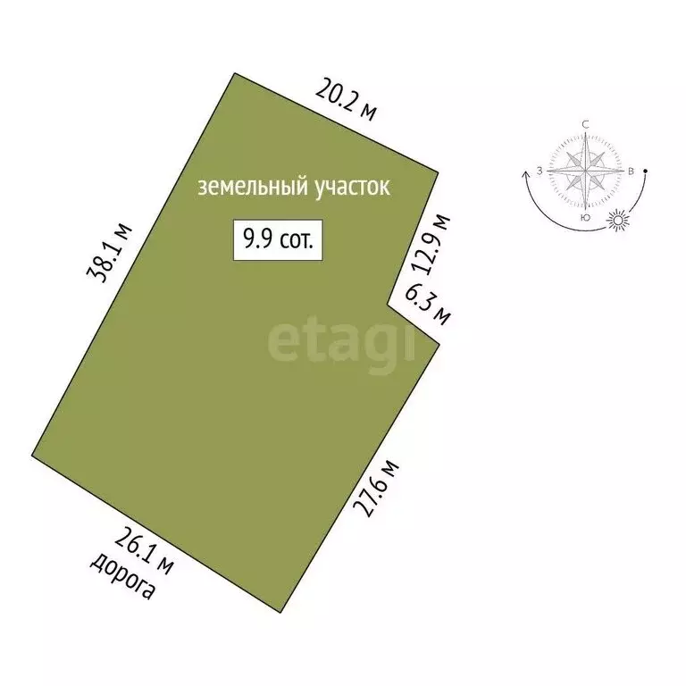 Участок в Тобольск, Ямальская улица (9.9 м) - Фото 0
