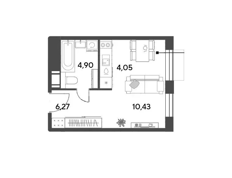 Продаётся квартира-студия, 25.65 м - Фото 0