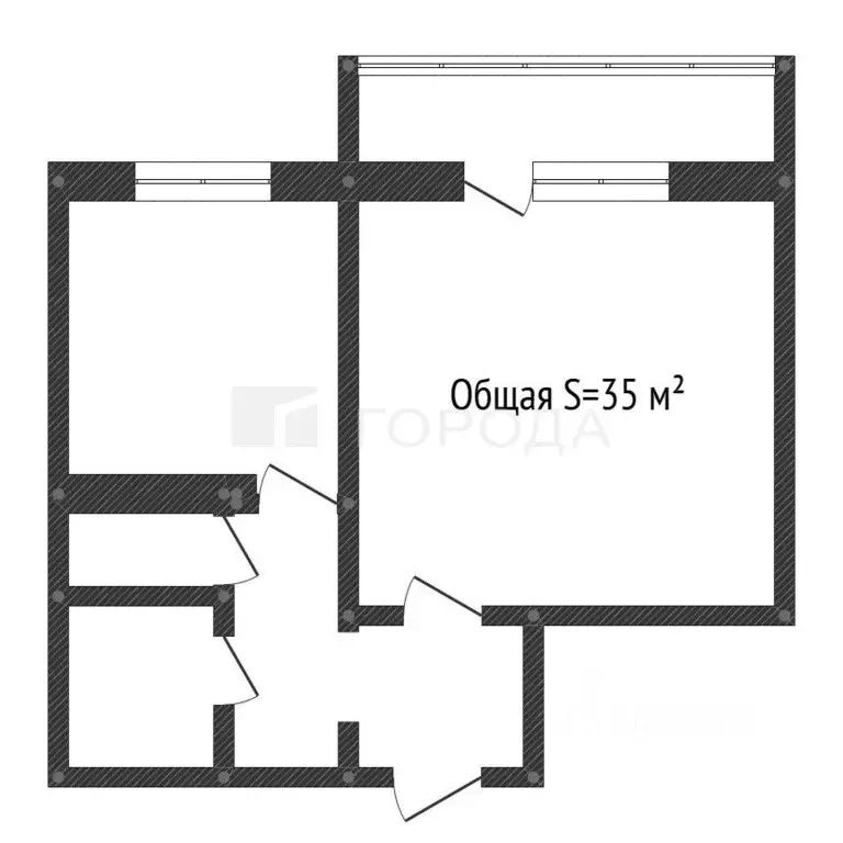 1-к кв. Кемеровская область, Новокузнецк ул. Звездова, 6 (35.0 м) - Фото 2