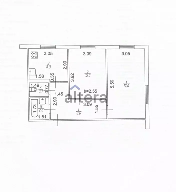 2-к кв. Татарстан, Казань ул. Фатыха Амирхана, 25 (50.0 м) - Фото 2