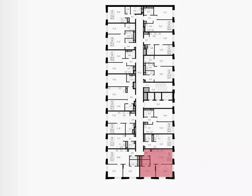3-к кв. Москва 1-й Кирпичный пер., 15А (55.5 м) - Фото 2