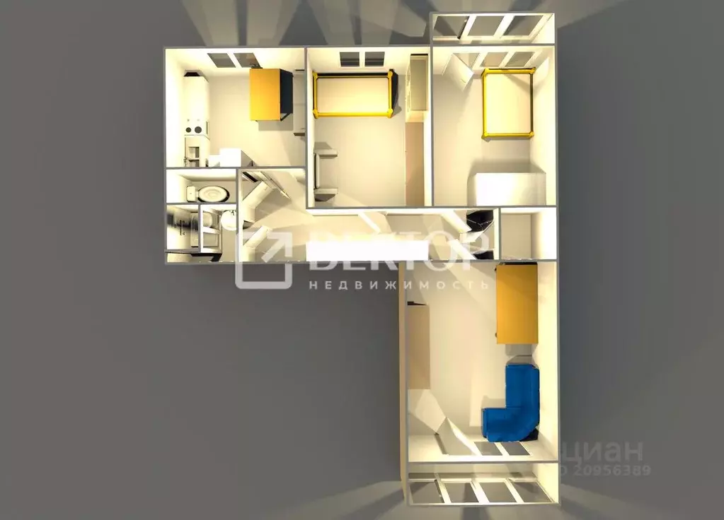 3-к кв. Ярославская область, Ярославский муниципальный округ, пос. ... - Фото 2