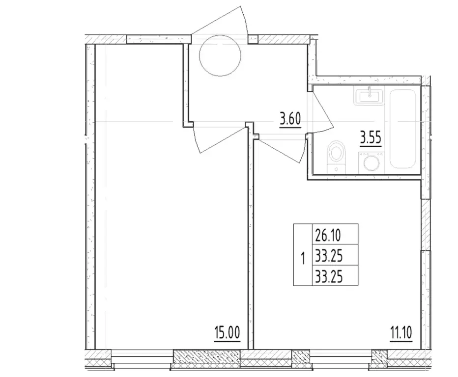 Продаётся 1-к квартира, 33.25 м - Фото 0