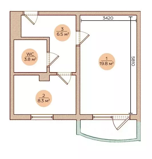 1-к кв. Москва ул. Адмирала Лазарева, 40 (37.6 м) - Фото 2