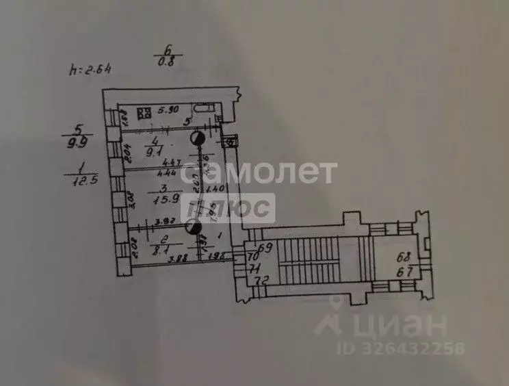 3-к кв. Санкт-Петербург ул. Опочинина, 7 (56.0 м) - Фото 1