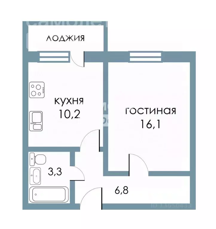 1-к кв. Ульяновская область, Ульяновск ул. Игошина, 2А (36.4 м) - Фото 1