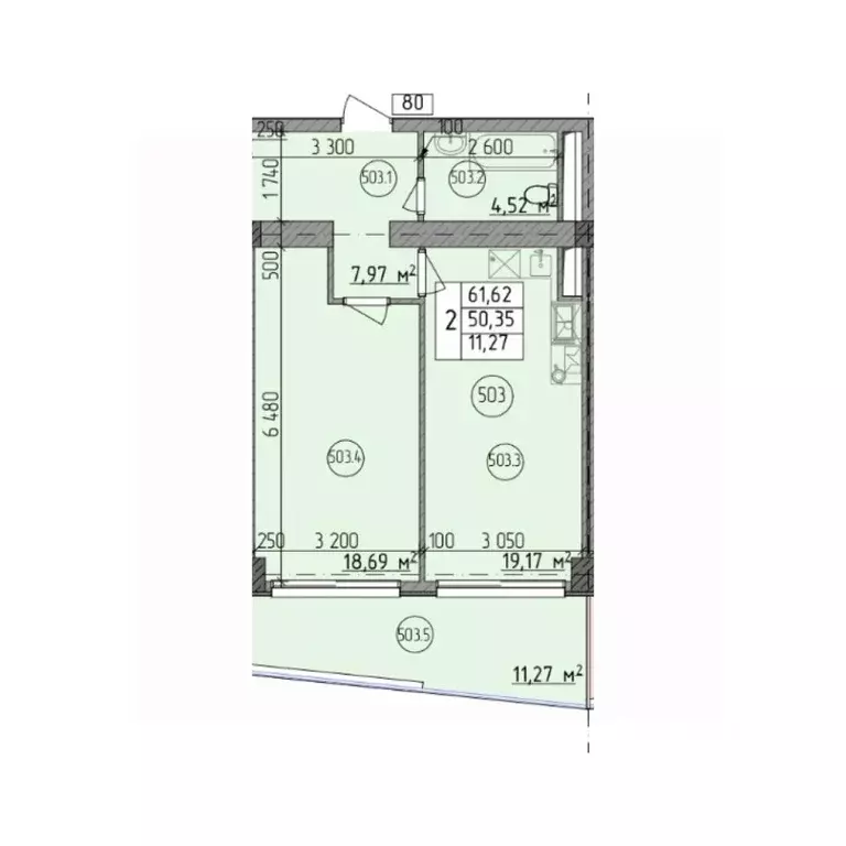 2-к кв. Севастополь ул. Парковая, 5 (61.62 м) - Фото 1