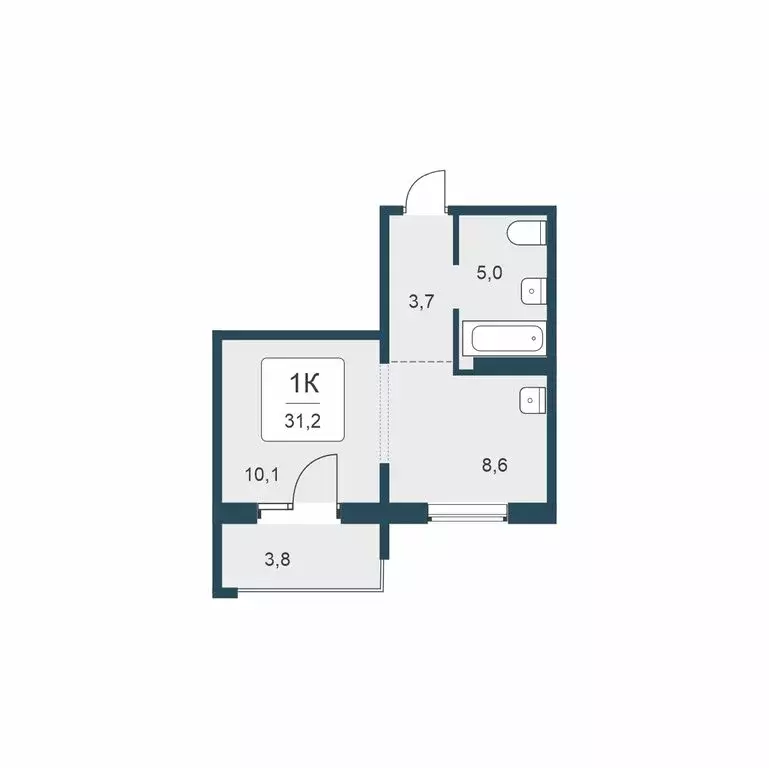 1-комнатная квартира: Новосибирск, улица Сибиряков-Гвардейцев, 53/7 ... - Фото 1