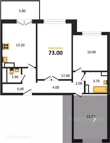 Продаётся 3-к квартира, 73 м - Фото 0