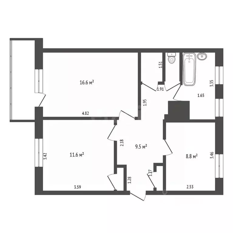 2-к кв. Камчатский край, Быстринский муниципальный округ, с. Эссо ул. ... - Фото 1