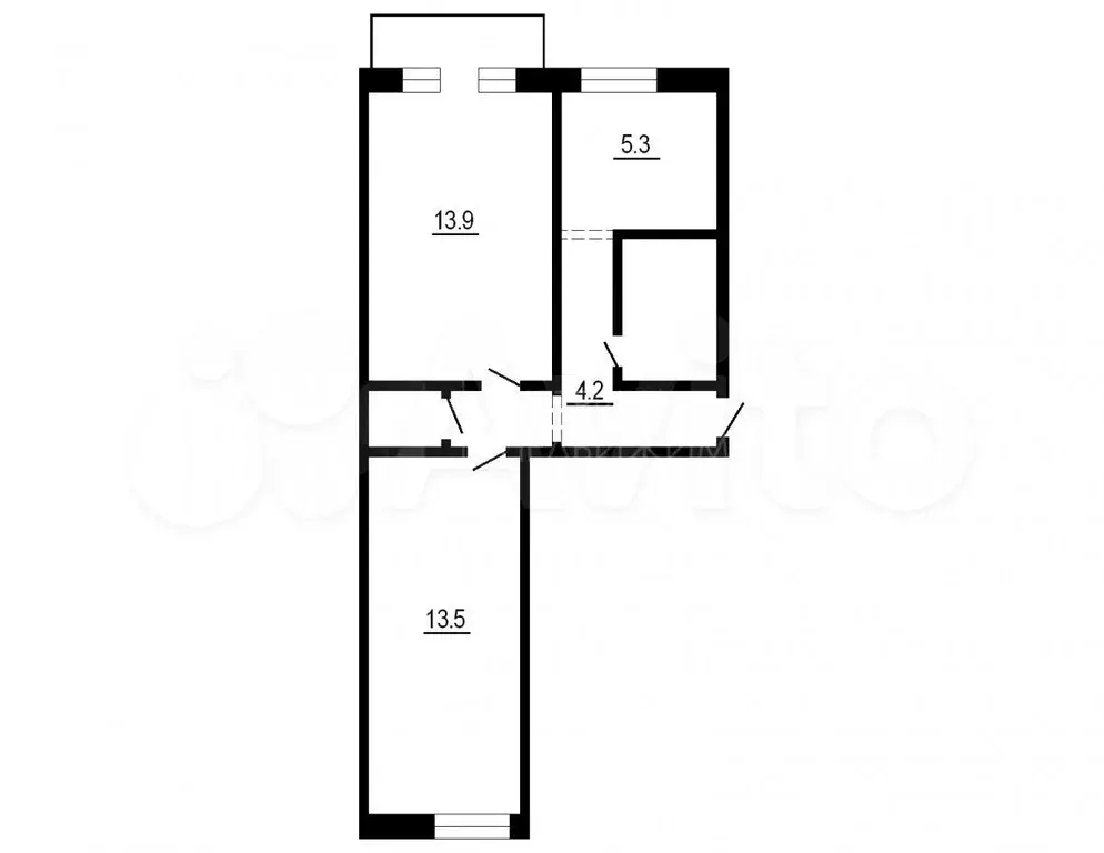 2-к. квартира, 45 м, 3/5 эт. - Фото 0