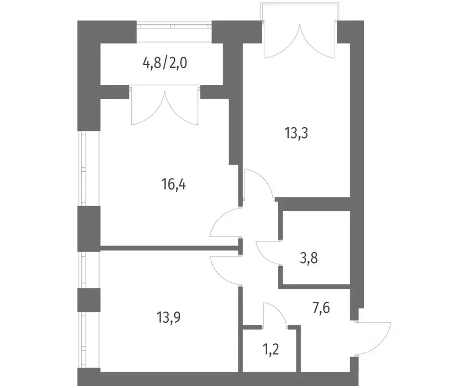 2-к кв. санкт-петербург ул. академика константинова, 1к1 (58.6 м) - Фото 0