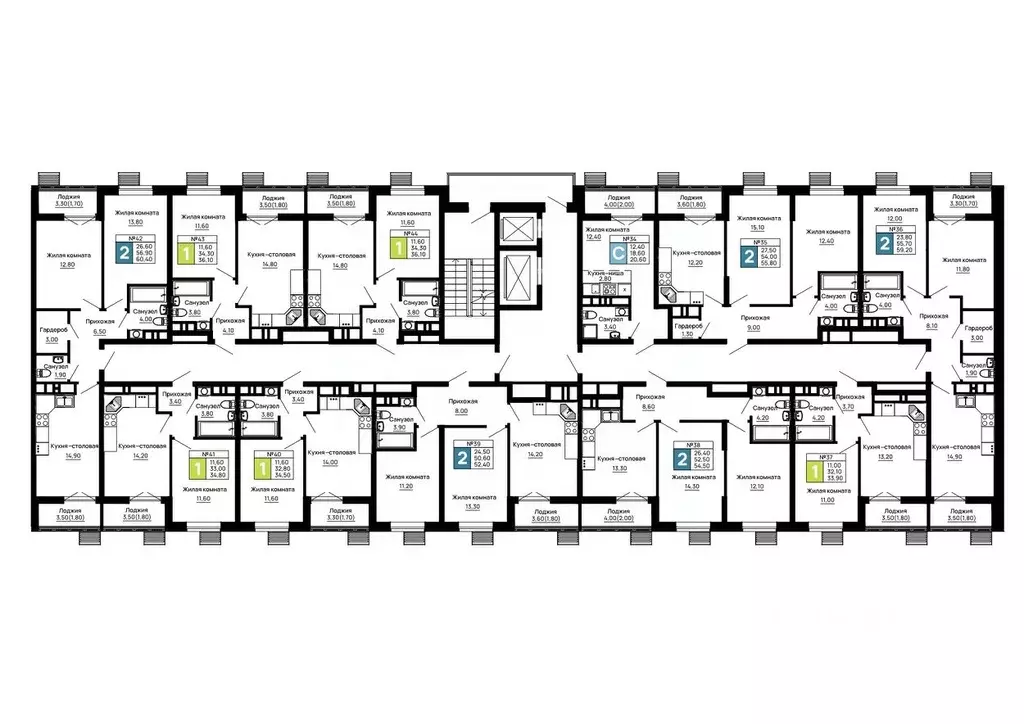 2-к кв. Адыгея, Тахтамукайский район, Яблоновский пгт  (54.5 м) - Фото 2