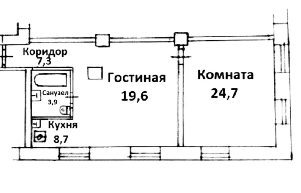 2-к кв. Москва Кутузовский проезд, 6 (64.2 м) - Фото 1