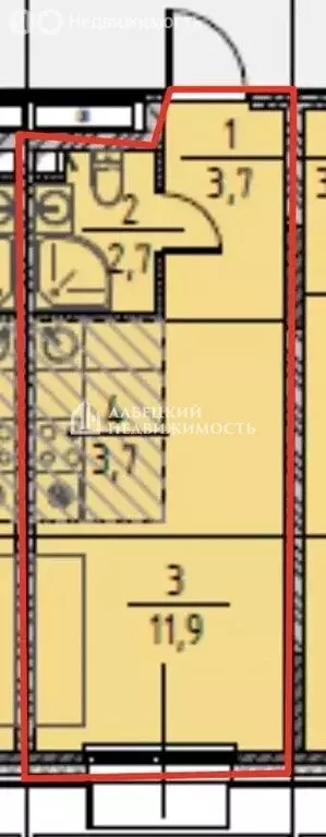 Квартира-студия: Москва, улица Красного Маяка, 26А (22 м) - Фото 1