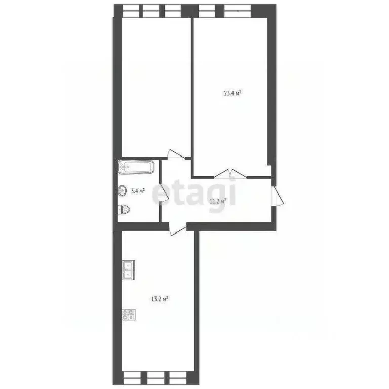 3-к кв. Ульяновская область, Ульяновск ул. Бебеля, 32 (36.3 м) - Фото 0