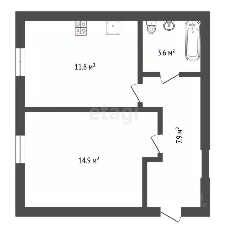 1-к кв. Воронежская область, Воронеж ул. Мира, 6 (38.2 м) - Фото 1