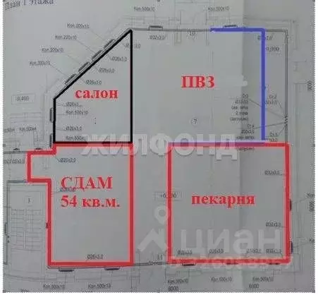 Торговая площадь в Новосибирская область, Новосибирск Юбилейный мкр, ... - Фото 1