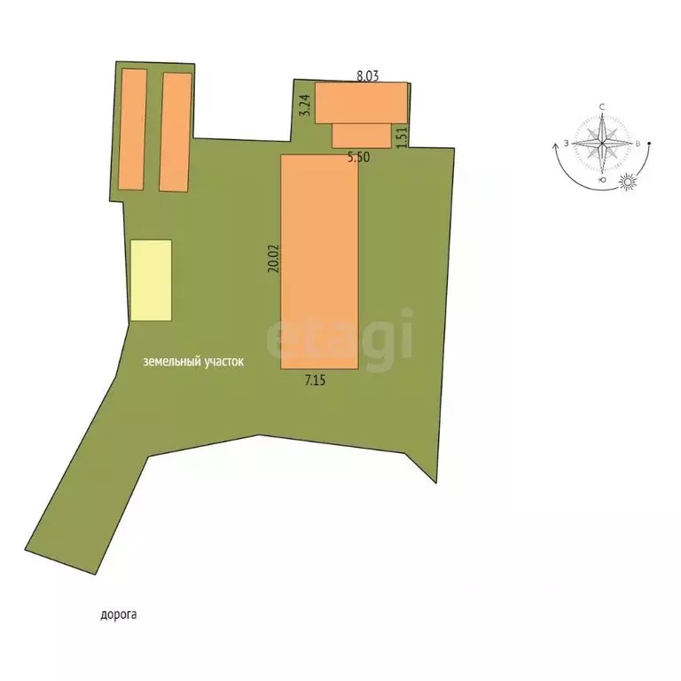 Торговая площадь в Приморский край, Спасский район, с. Новинка Лесная ... - Фото 2