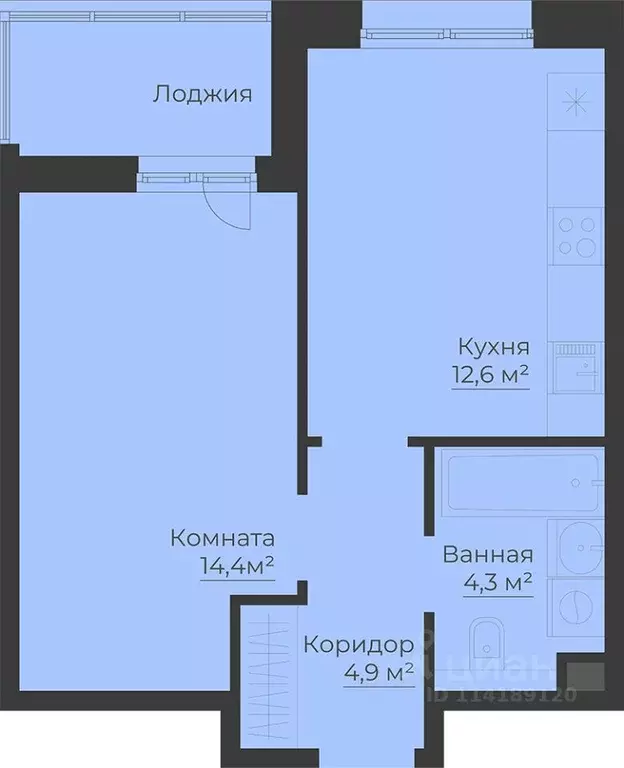 1-к кв. Ярославская область, Рыбинск Западный п/р, Малиновский Квартал ... - Фото 0