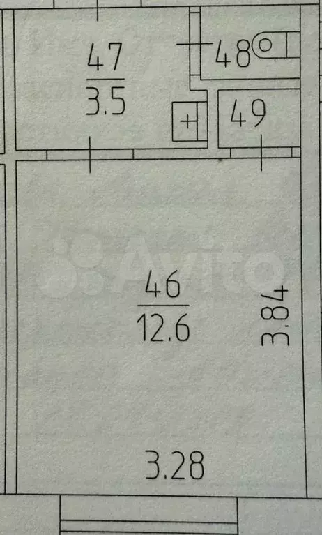 1-к. квартира, 17,7 м, 1/5 эт. - Фото 0