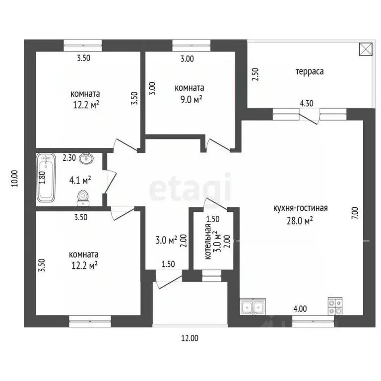 Дом в Тюменская область, Тюмень Поле Чудес-2 садовое товарищество, ул. ... - Фото 1