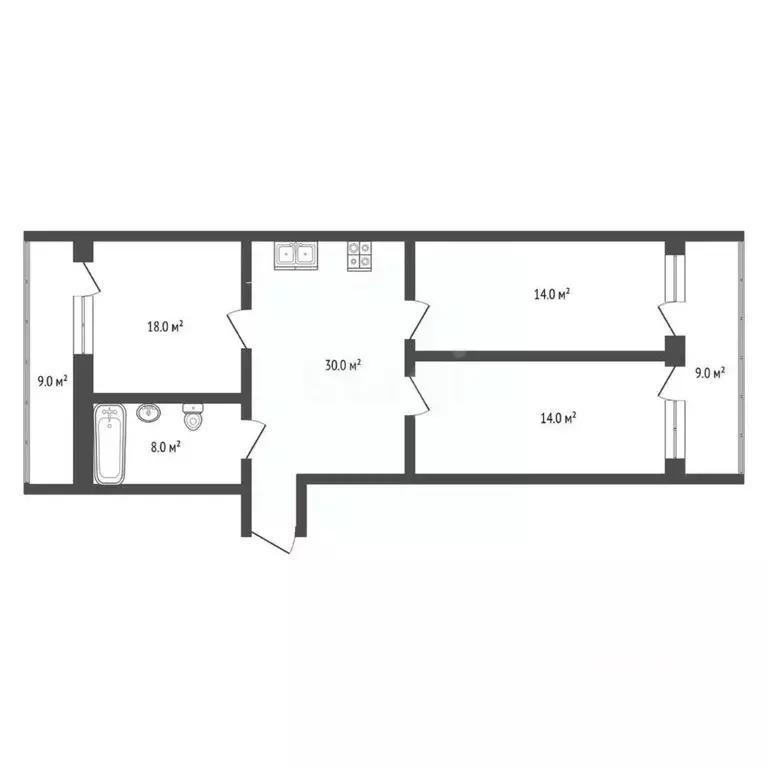 3-к кв. Крым, Ялта муниципальный округ, Отрадное пгт ул. Отрадная, 28 ... - Фото 2