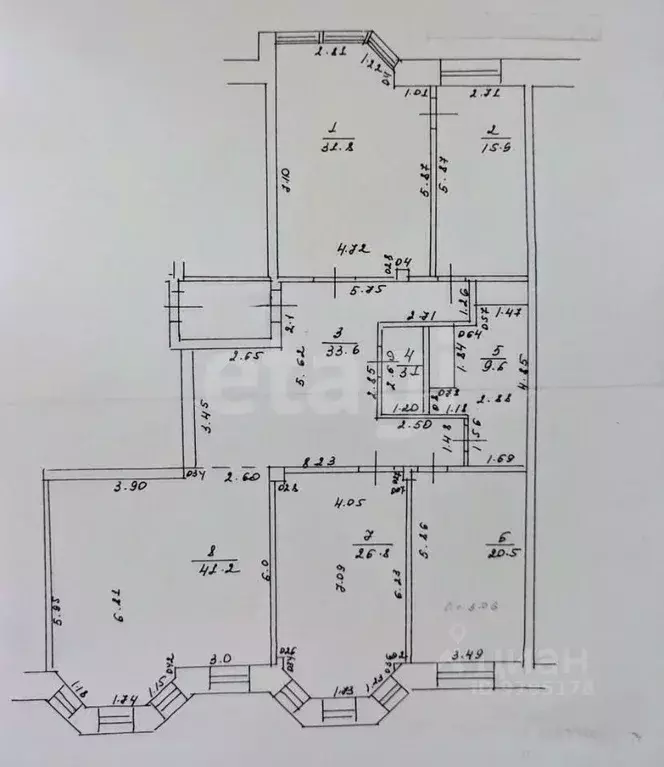 4-к кв. Татарстан, Казань ул. Карла Маркса, 39а (182.5 м) - Фото 2